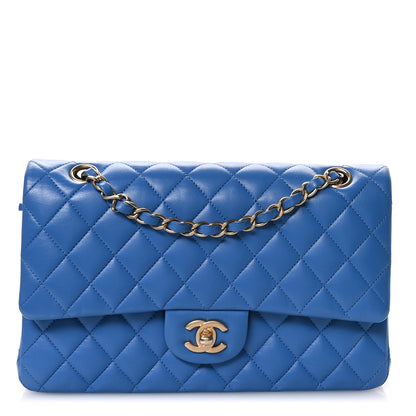 Chanel Lambskin Quilted Medium Double Flap Blue 1 of 11