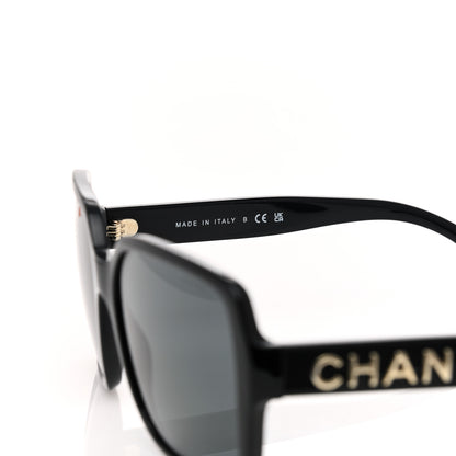 Chanel Acetate Square Sunglasses 5408 Black 5 of 7