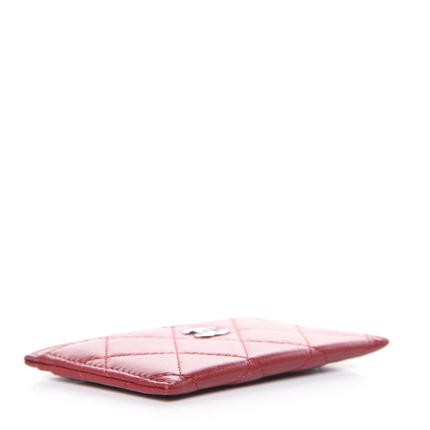 Chanel Lambskin Quilted Card Holder Red 4 of 11