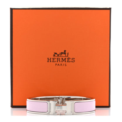 Hermes Enamel Narrow Clic Clac H Bracelet PM Rose Dragee 5 of 5