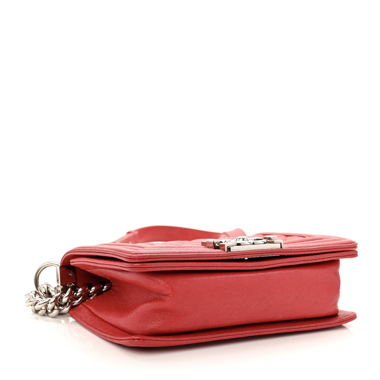 Chanel Caviar Quilted Small Boy Flap Red 4 of 11