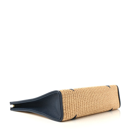 Louis Vuitton Raffia Calfskin Monogram Giant Toiletry Pouch 26 Blue 4 of 6