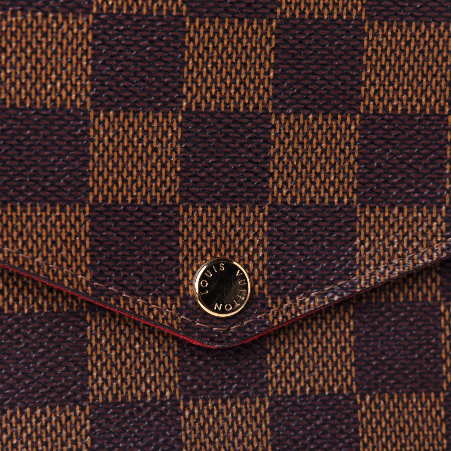 Louis Vuitton Damier Ebene Pochette Felicie Chain Wallet 11 of 12
