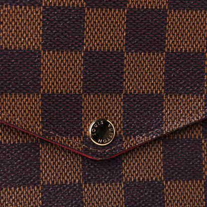 Louis Vuitton Damier Ebene Pochette Felicie Chain Wallet 11 of 12