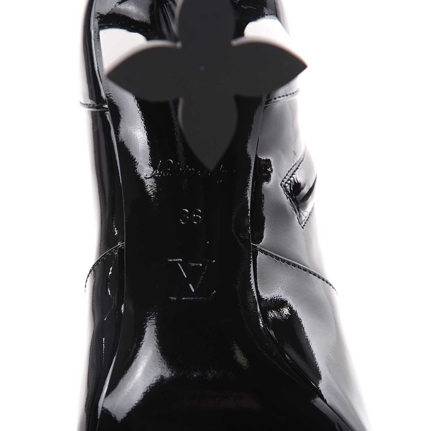 Louis Vuitton Patent Silhouette Ankle Boots 36 Black 6 of 9