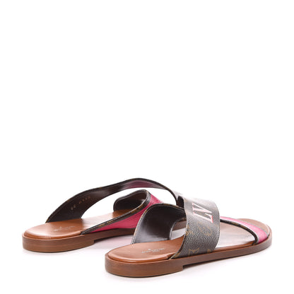 Louis Vuitton Monogram Panorama Flat Mules 38.5 Cacao 4 of 10