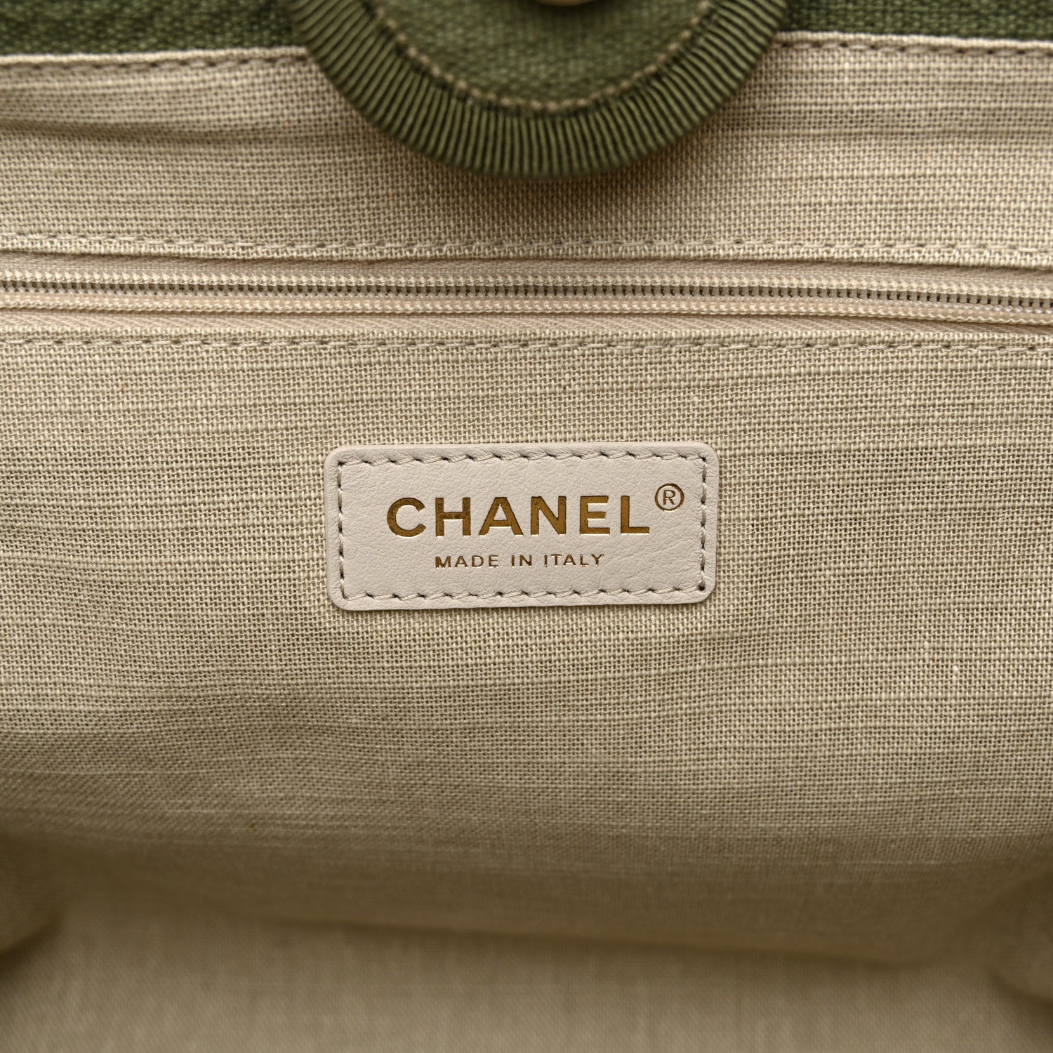 Chanel Mixed Fibers Small Deauville Tote Green 7 of 11