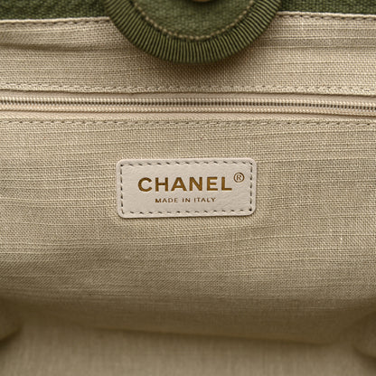 Chanel Mixed Fibers Small Deauville Tote Green 7 of 11