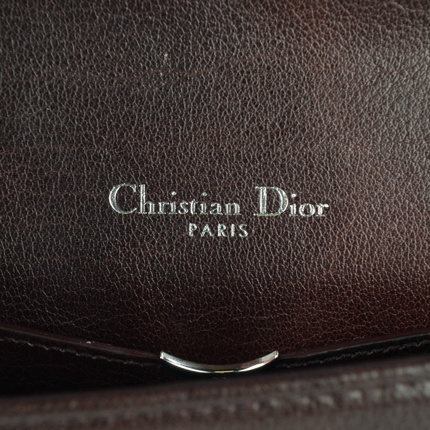 Calfskin Mini Diorama Flap Bag Brown