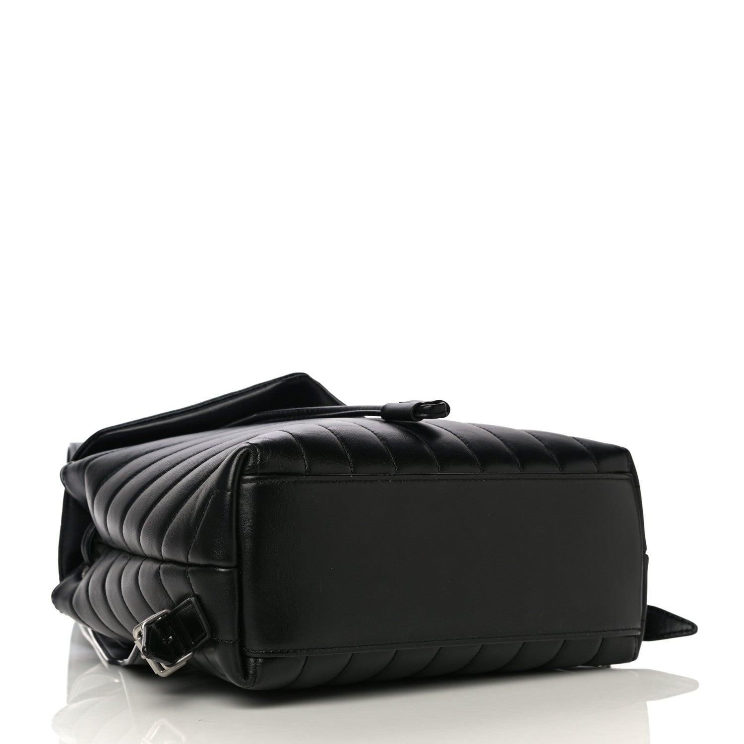 Saint Laurent Calfskin Y Quilted Monogram Small Loulou Backpack Black 4 of 13