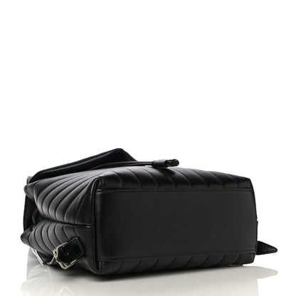 Saint Laurent Calfskin Y Quilted Monogram Small Loulou Backpack Black 4 of 13