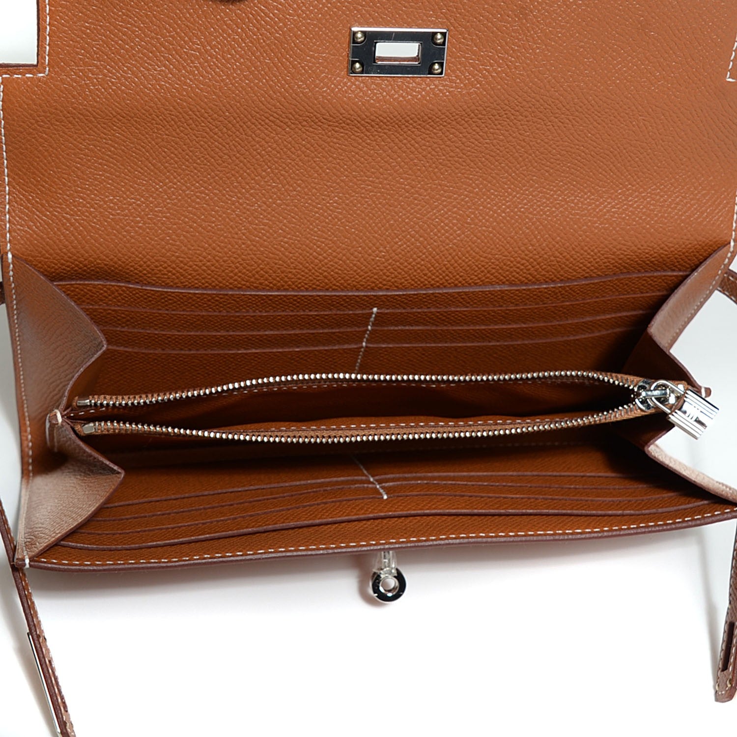 Hermes Epsom Kelly Longue Wallet Gold 6 of 16