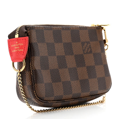 Louis Vuitton Damier Ebene 2019 Christmas Animation Mini Pochette Accessories Red 3 of 6
