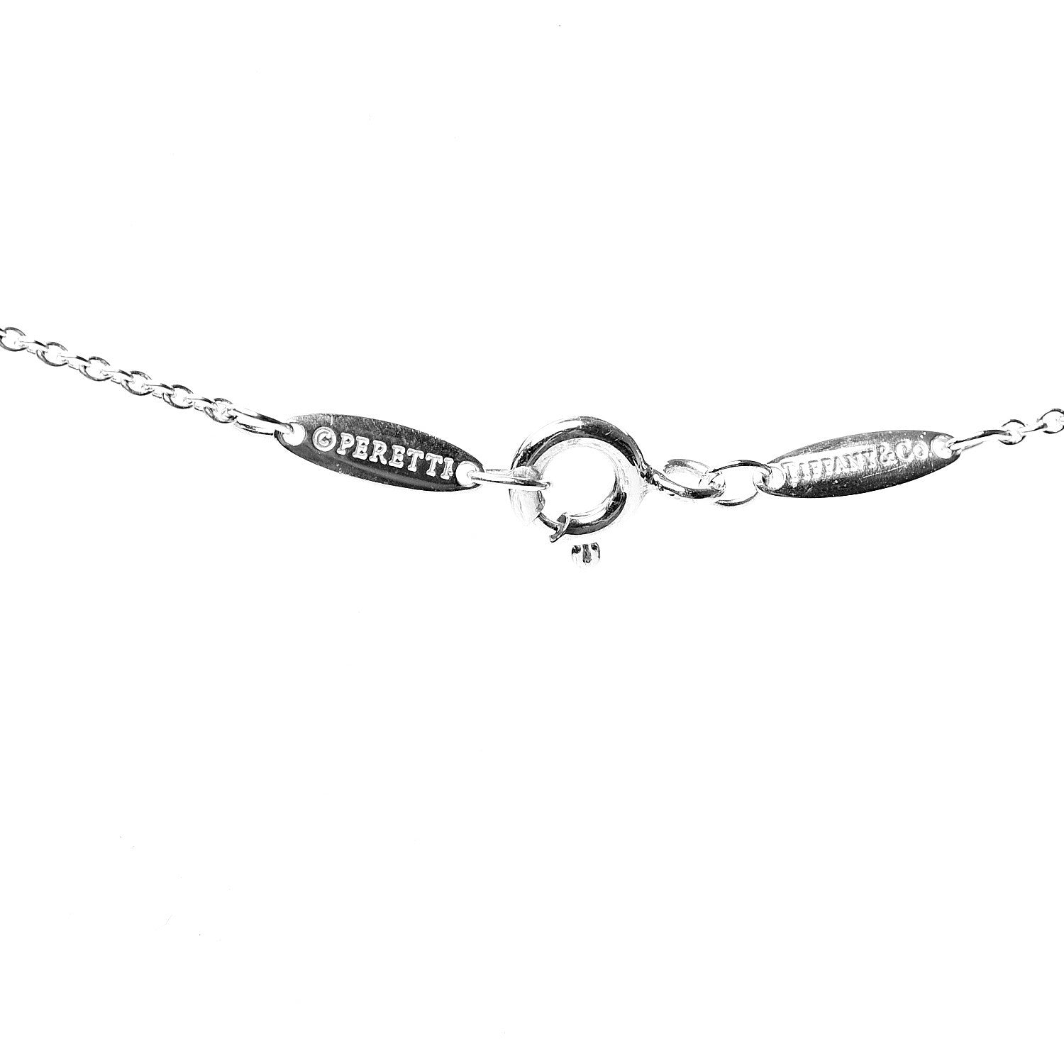 Tiffany Sterling Silver Diamond .03ct Elsa Peretti Diamonds by the Yard Pendant Necklace 3 of 4