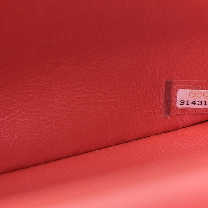 Chanel Iridescent Lambskin Quilted Mini Top Handle Rectangular Flap Red 9 of 11