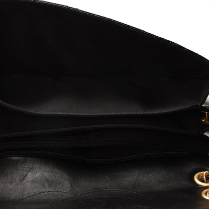 Chanel Patent Goatskin Quilted 3 Pocket Accordion Flap Black 9 of 10