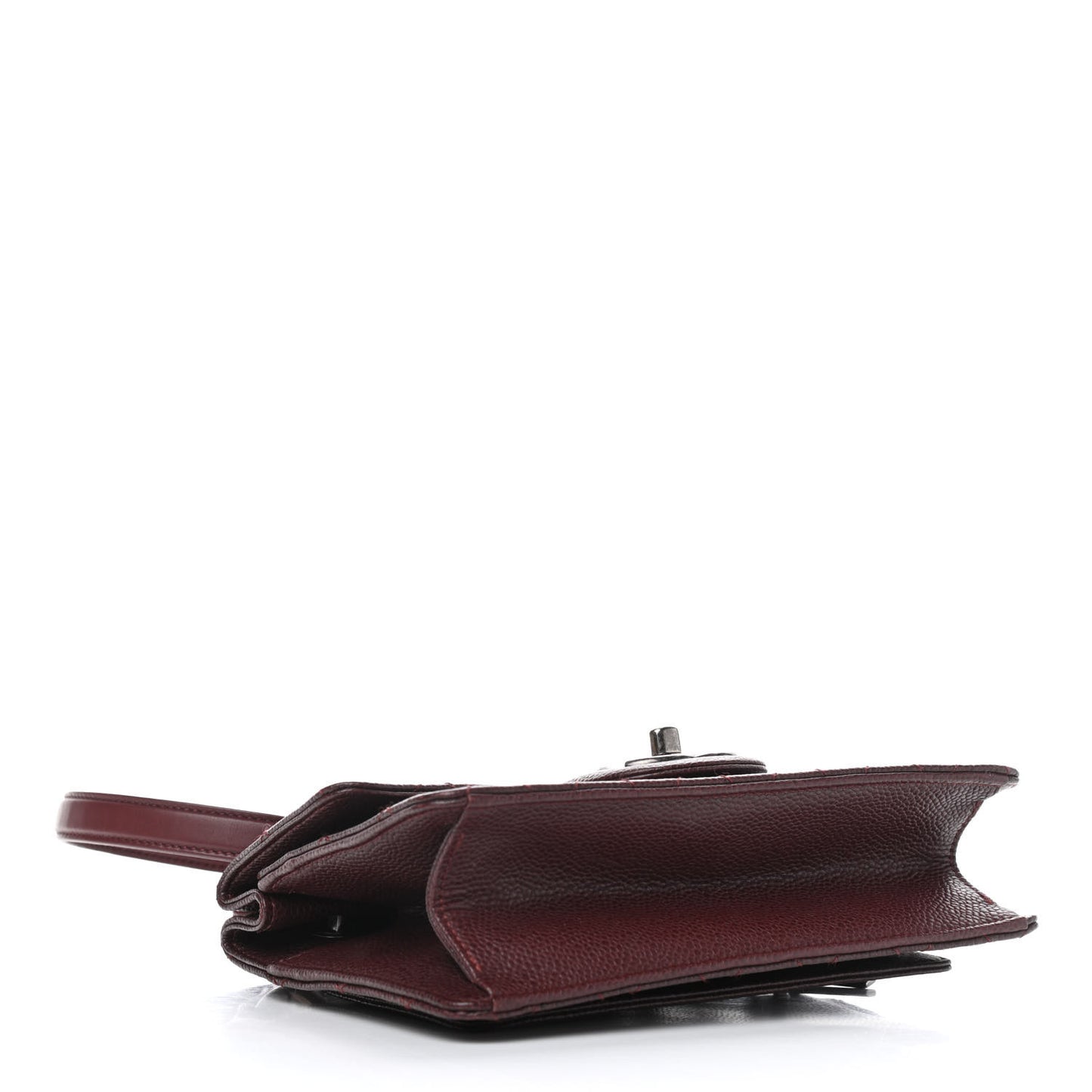 Caviar Quilted Small Retro Class Flap Burgundy