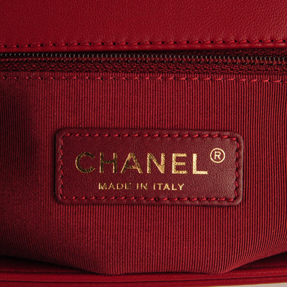 Chanel Lambskin Quilted New Medium Boy Flap Red 6 of 8