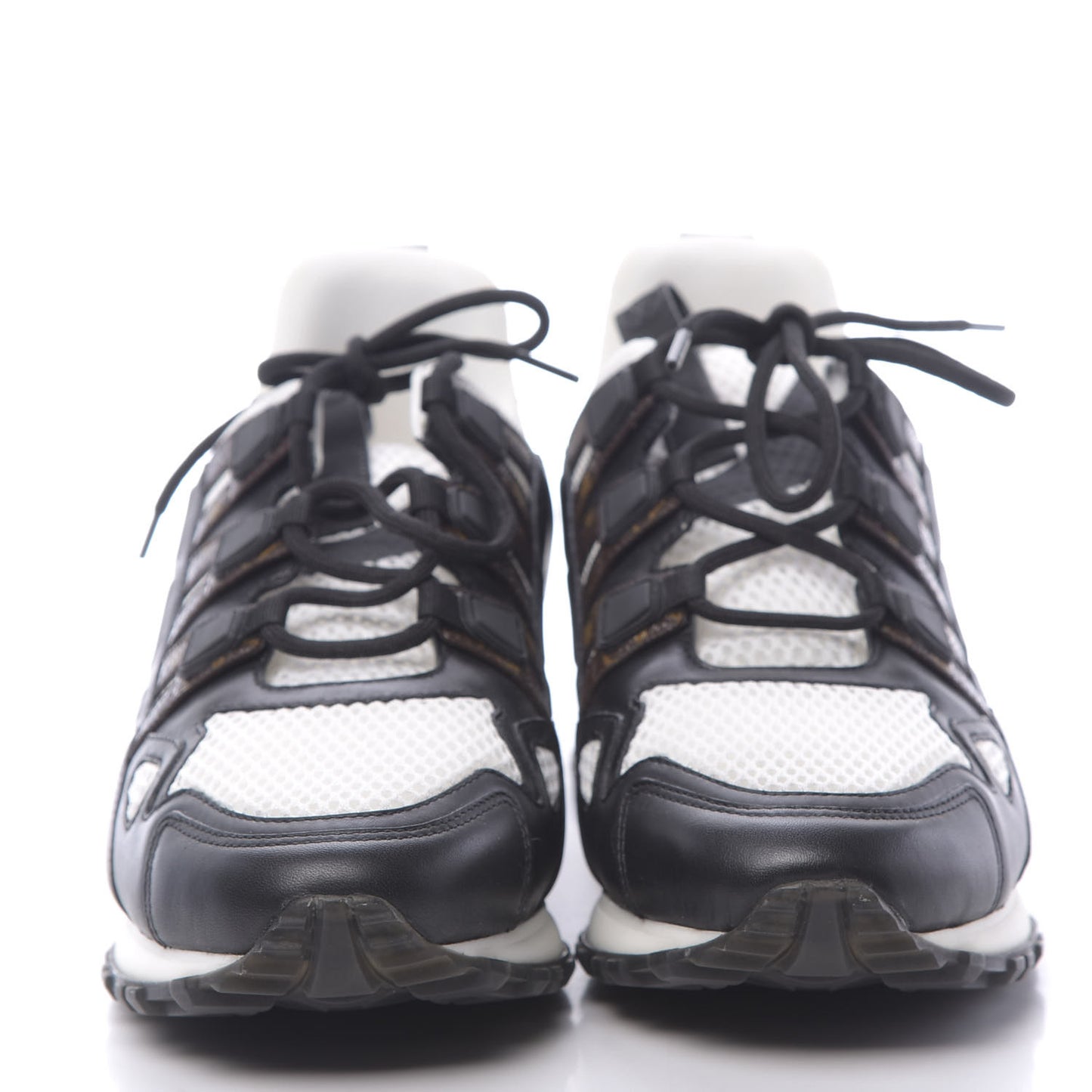 Calfskin Monogram Run Away Sneakers 39 Black