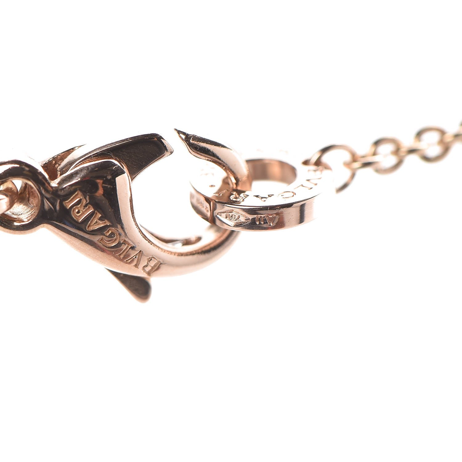 Bulgari 18K Rose Gold White Ceramic B.Zero1 Pendant Necklace 8 of 14