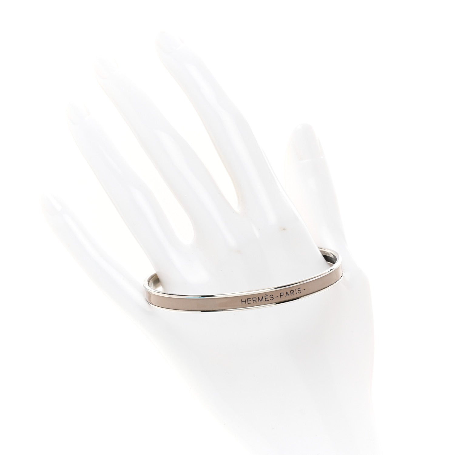 Hermes Enamel Uni Bangle 70 Marron Glace 2 of 6