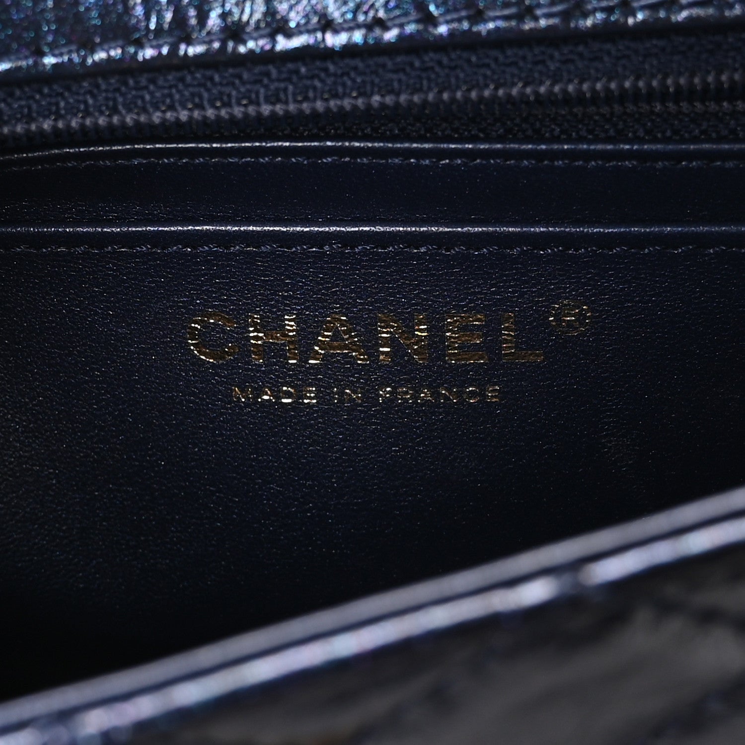 Chanel Iridescent Aged Calfskin Quilted 2.55 Reissue Mini Flap Navy 6 of 11