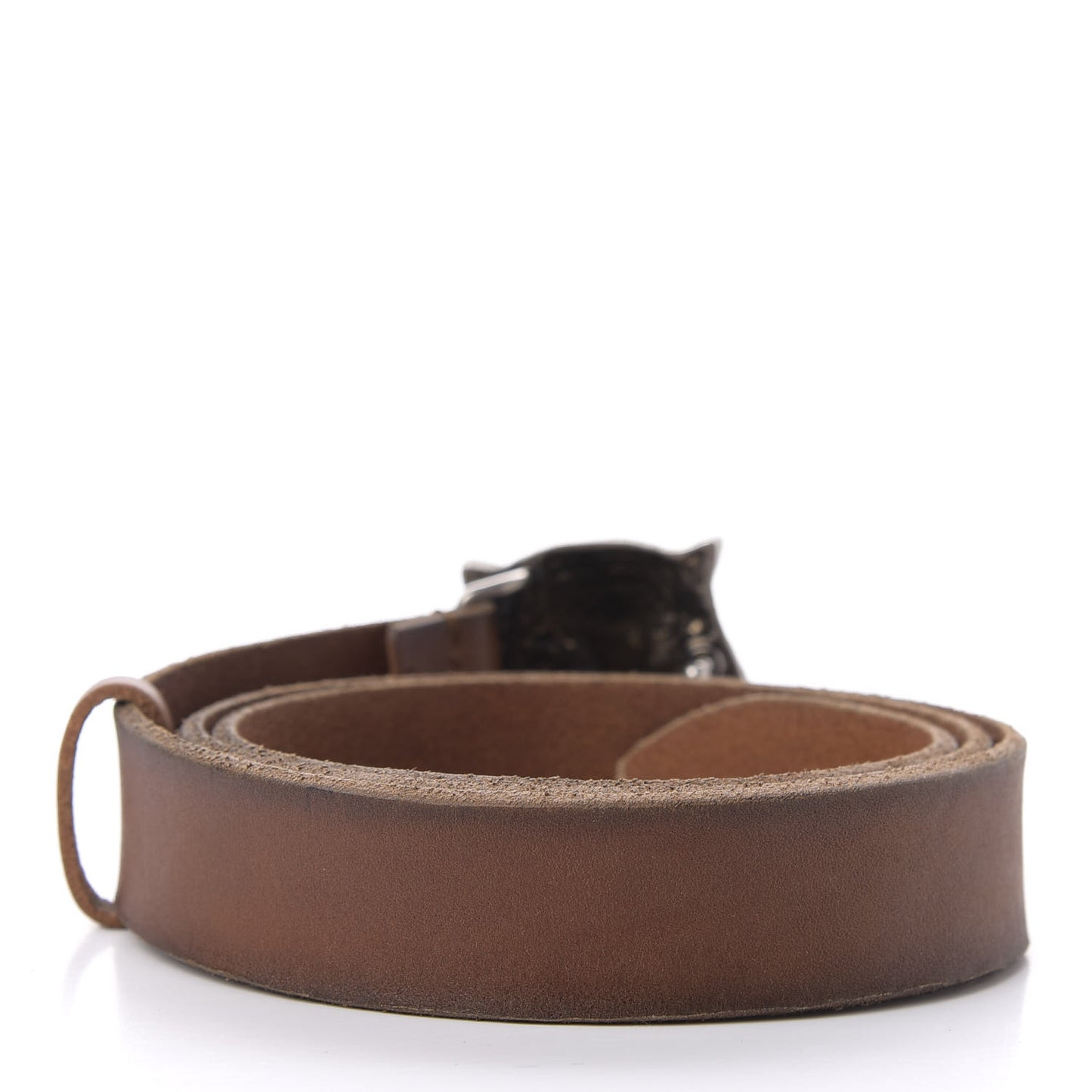Cuoio Toscano Nickel Feline Buckle Belt 90 36 Cuir