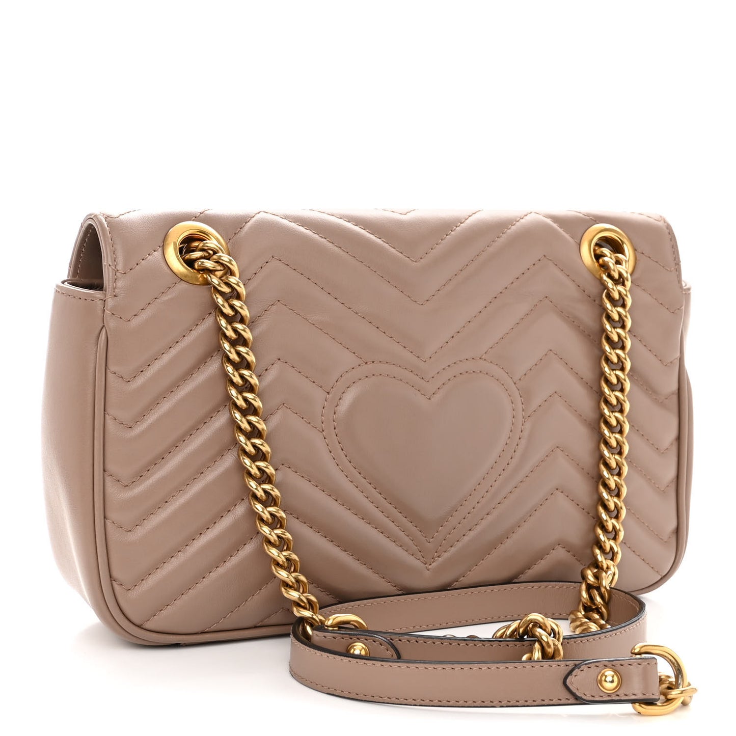 Calfskin Matelasse Small GG Marmont Shoulder Bag Porcelain Rose
