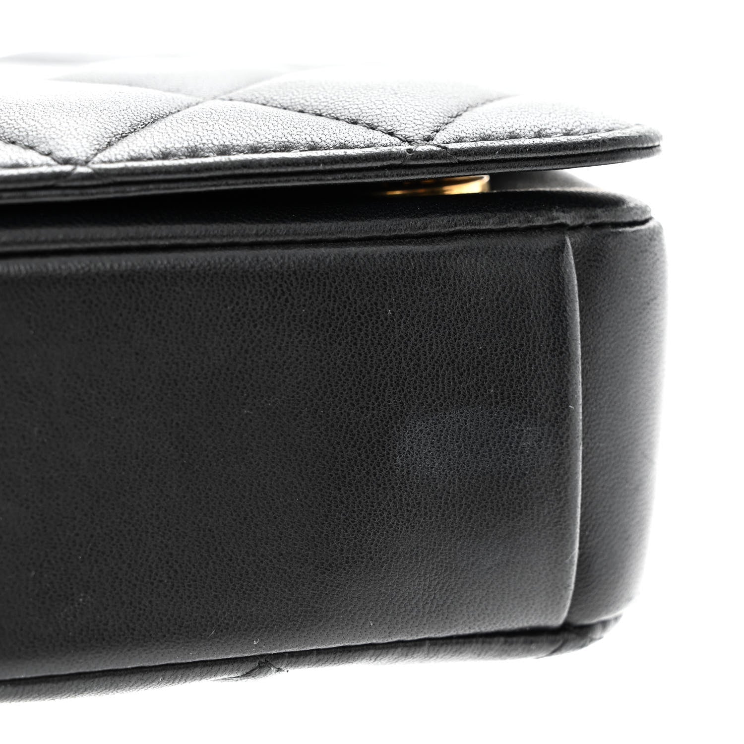Chanel Lambskin Quilted Medium Diamond CC Flap Black 11 of 12