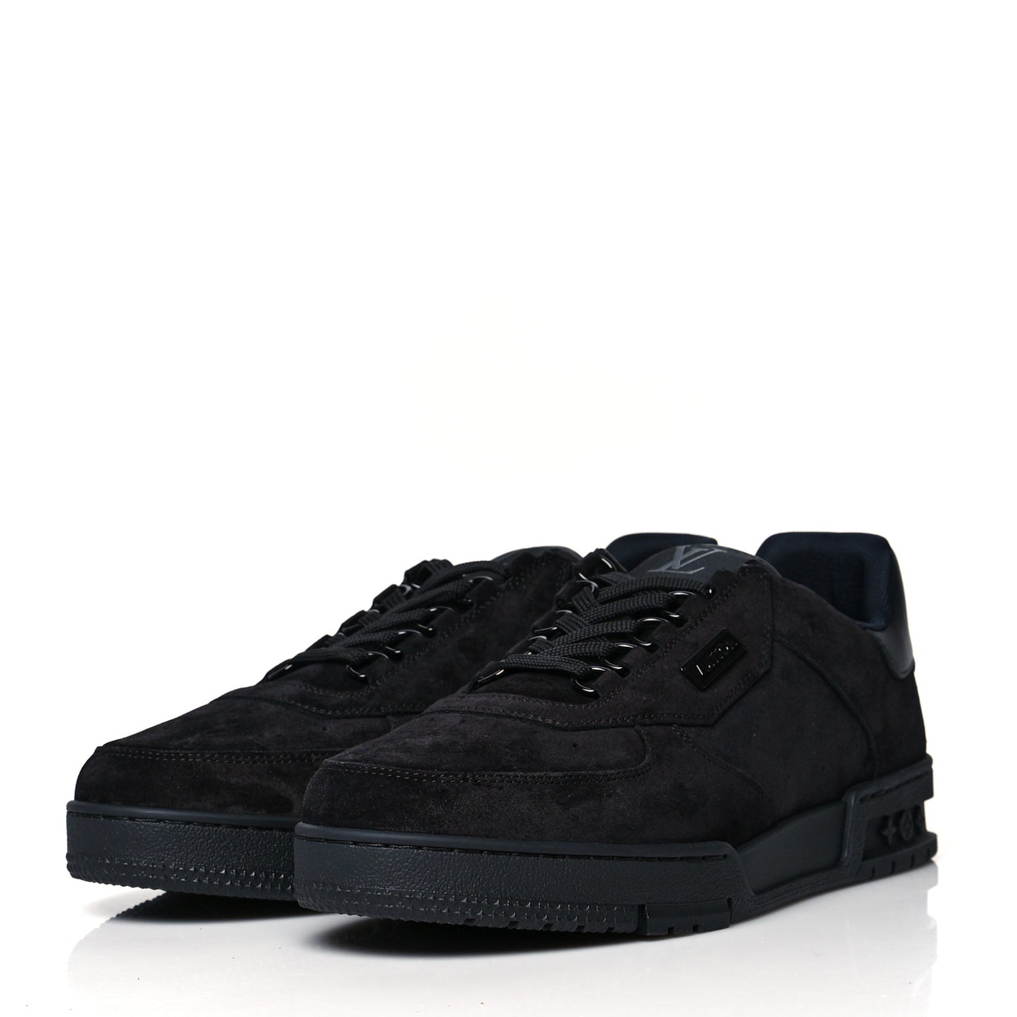 Suede Mens LV Trainer Sneakers 9.5 Black