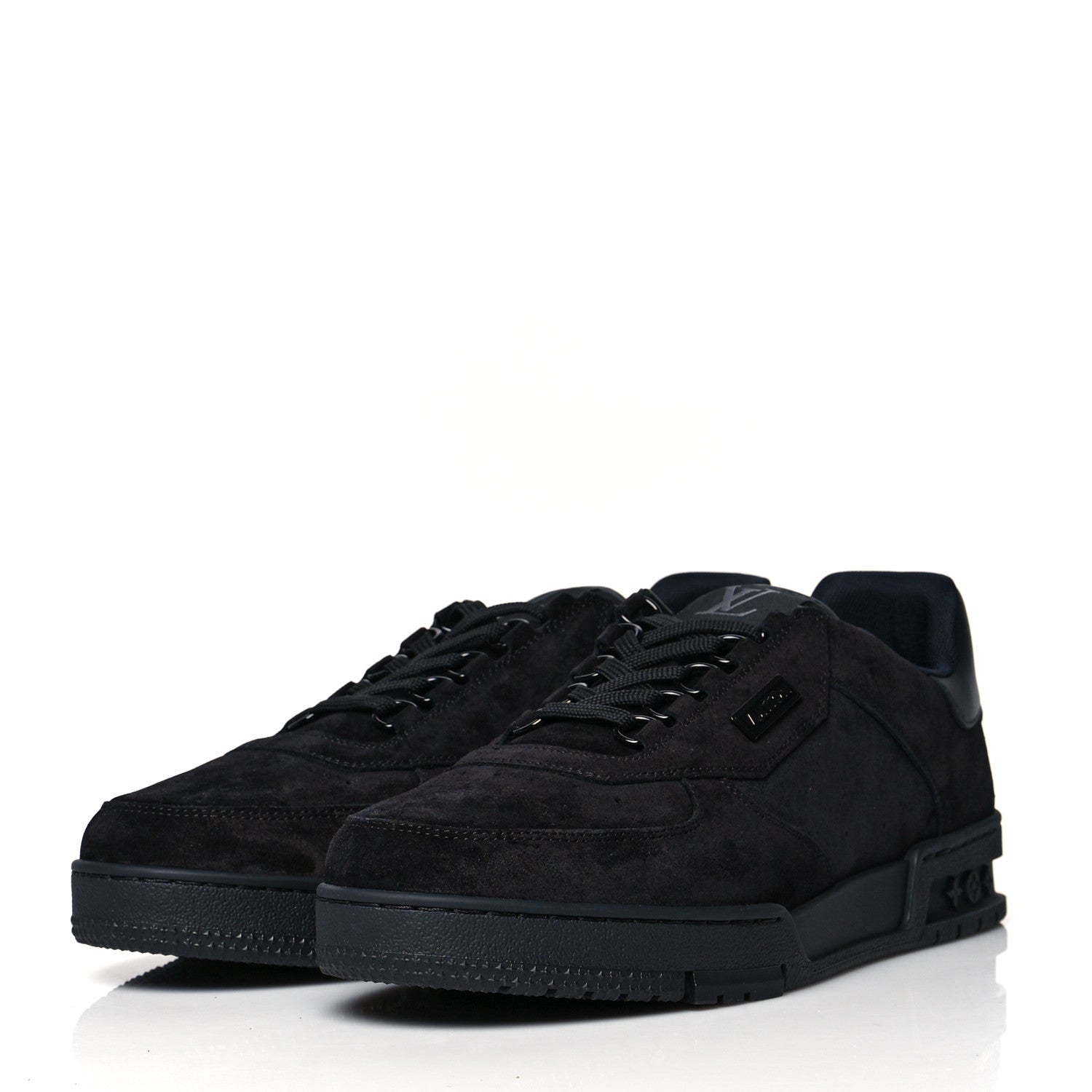 Louis Vuitton Suede Mens LV Trainer Sneakers 9.5 Black 3 of 10