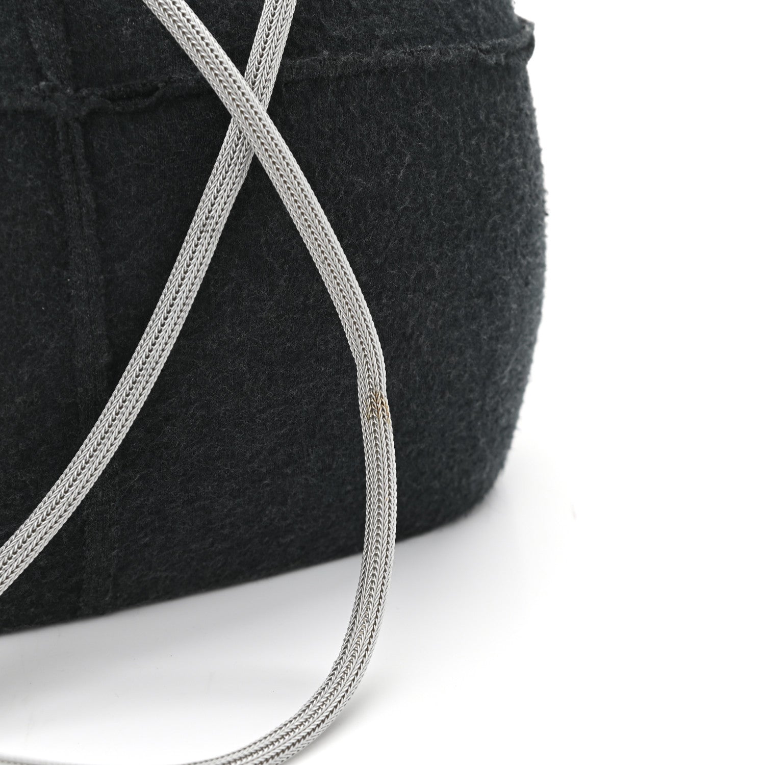 Chanel Felt Millennium 2005 Hard Case Crossbody Bag Grey 11 of 12