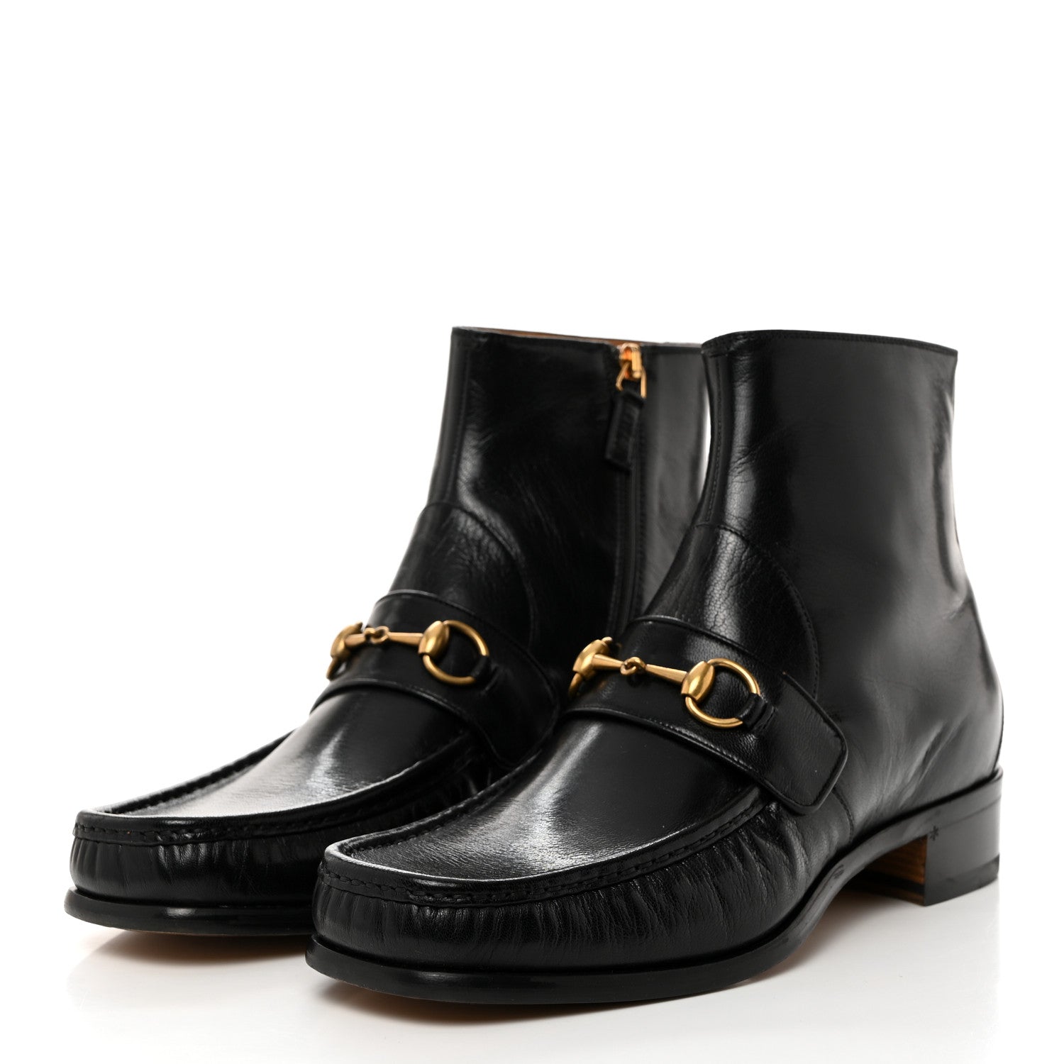 Gucci Quentin Goatskin Mens Horsebit Ankle Boots 9.5 Black 3 of 10