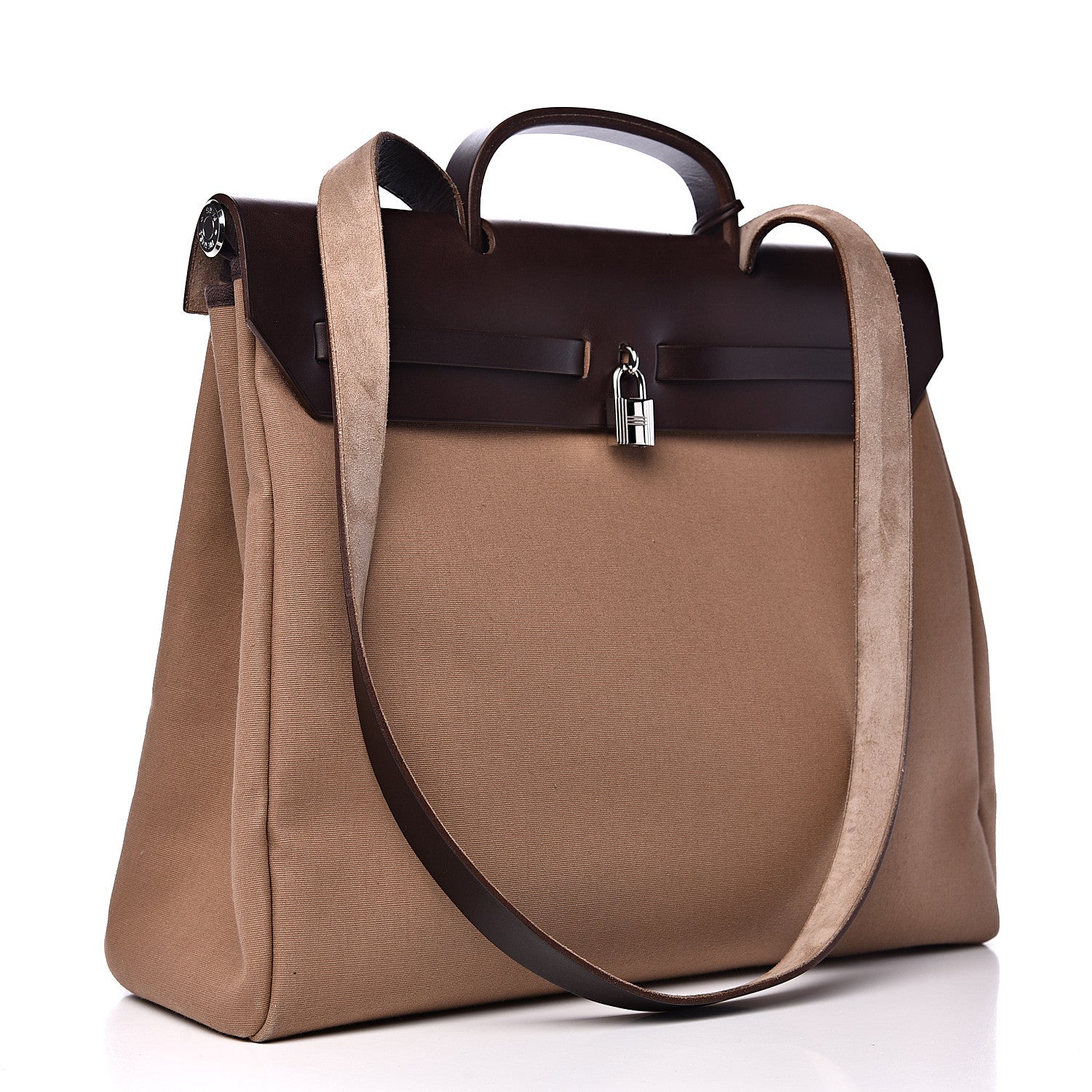 Hermes Toile Vache Hunter Herbag 39 GM Etoupe Ebene 3 of 14