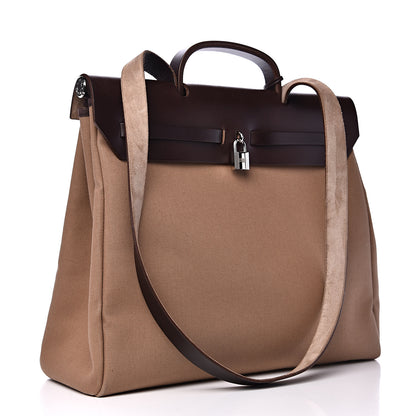 Hermes Toile Vache Hunter Herbag 39 GM Etoupe Ebene 3 of 14