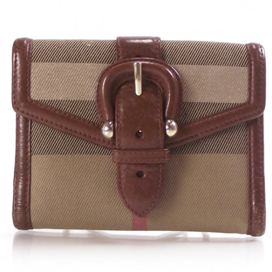 Burberry Canvas Nova Check Wallet 1 of 9