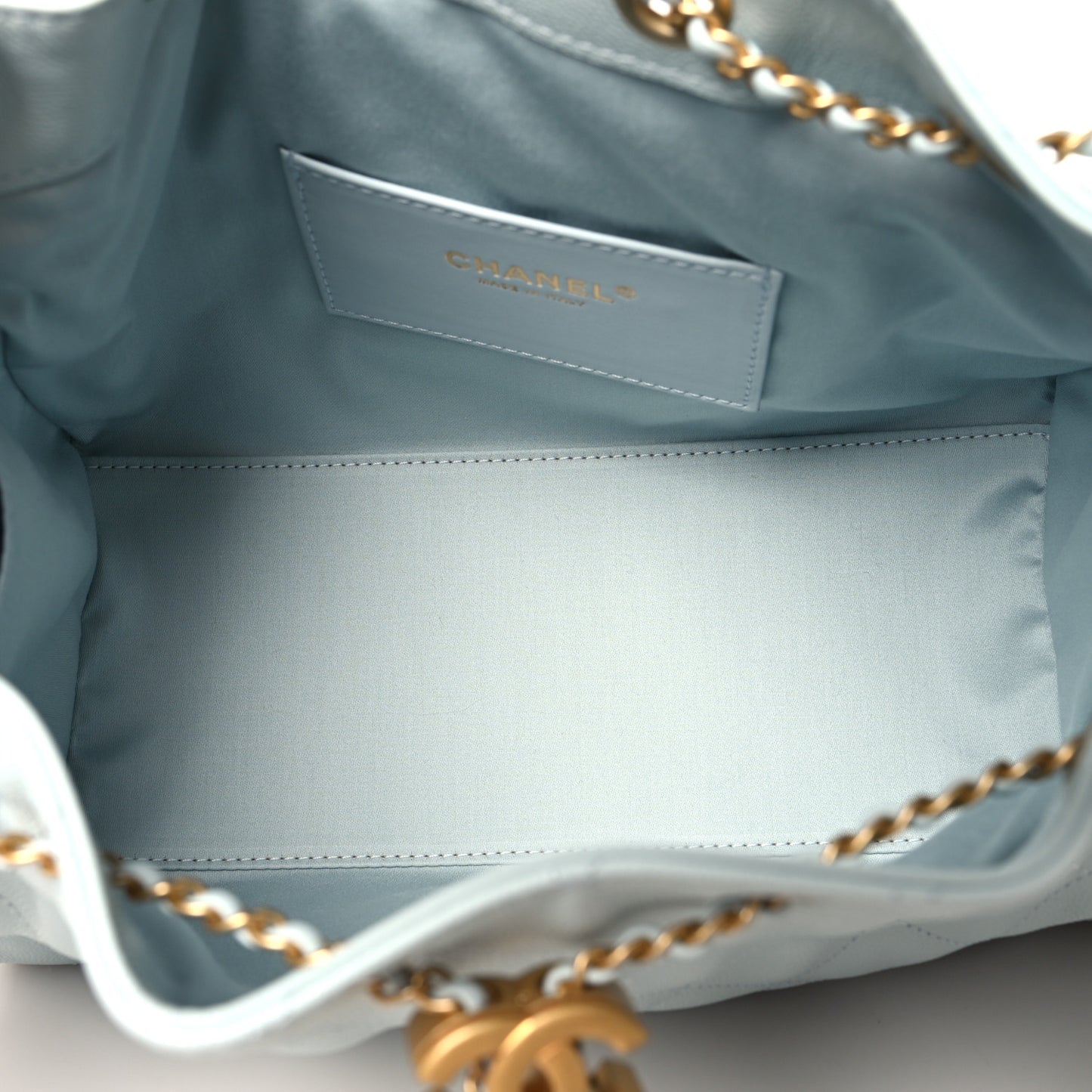 Caviar Quilted Small Chanel 25 Handbag Light Blue