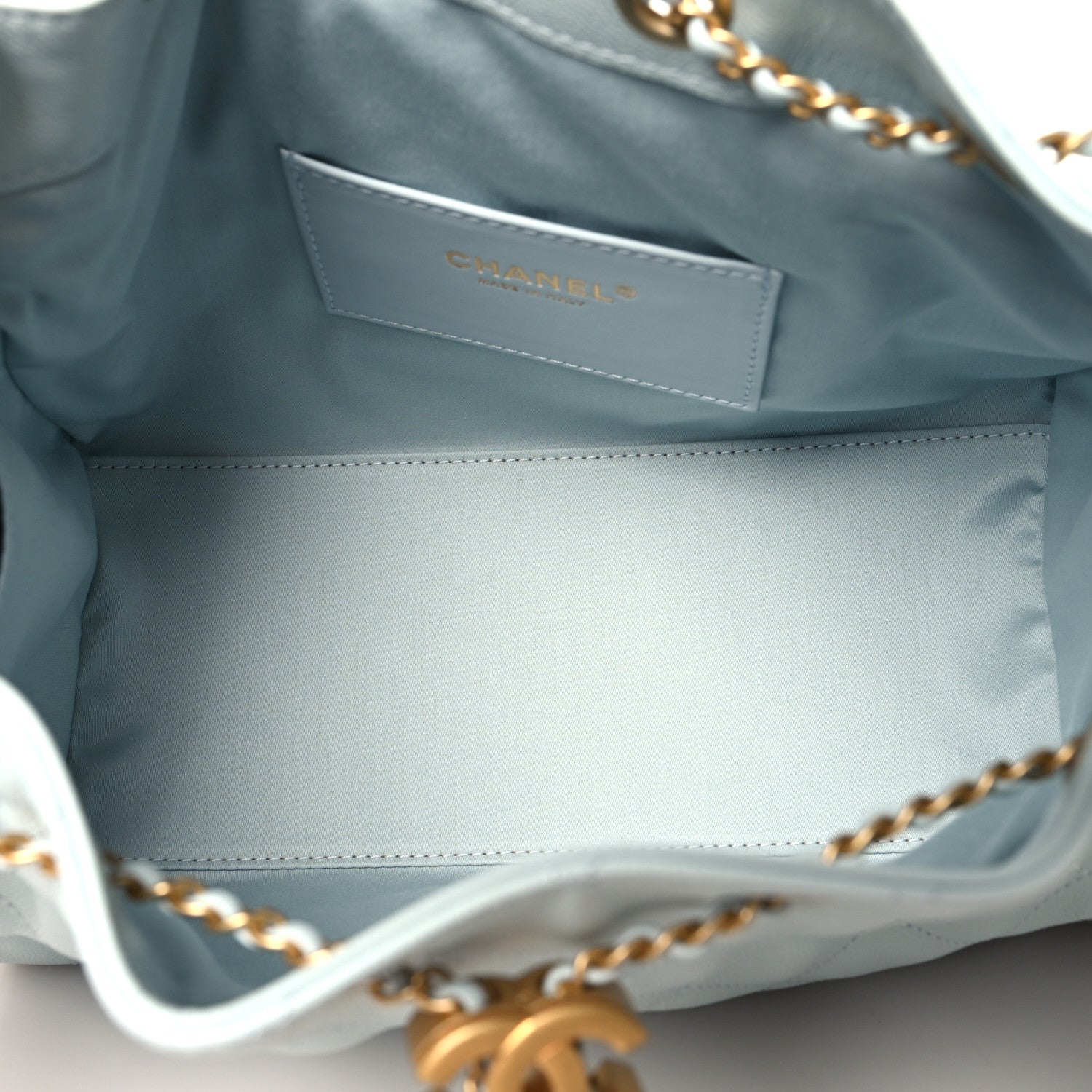 Chanel Caviar Quilted Small Chanel 25 Handbag Light Blue 5 of 11