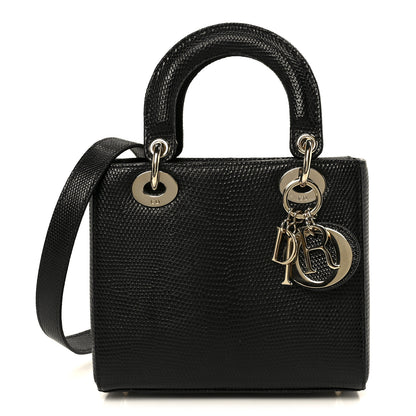 Christian Dior Lizard Small Lady Dior Black 1 of 10