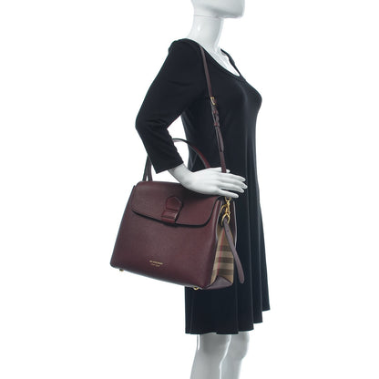 Burberry Derby Calfskin House Check Medium Camberley Burgundy 2 of 11