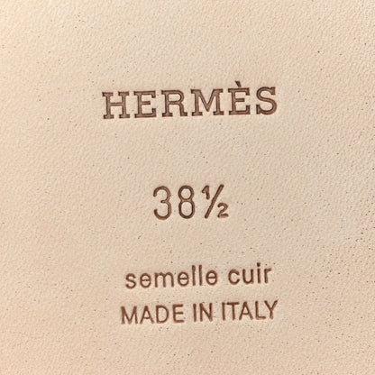 Hermes Box Calfskin Oran Sandals 38.5 Rouge Grenadine 7 of 10