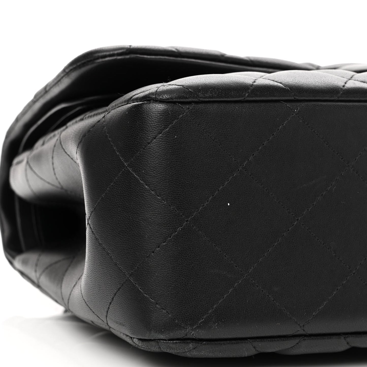 Lambskin Quilted Jumbo Double Flap So Black
