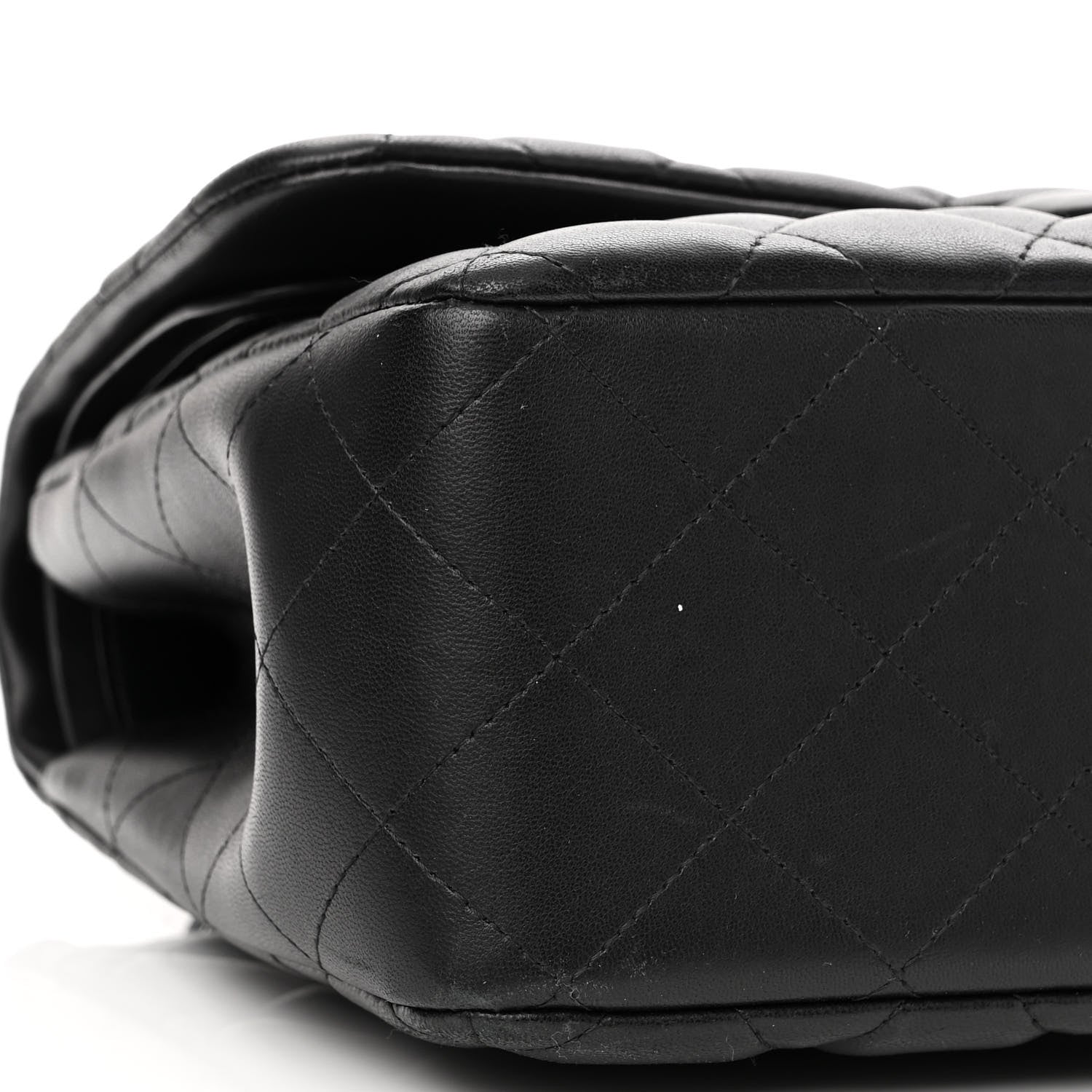 Chanel Lambskin Quilted Jumbo Double Flap So Black 9 of 11