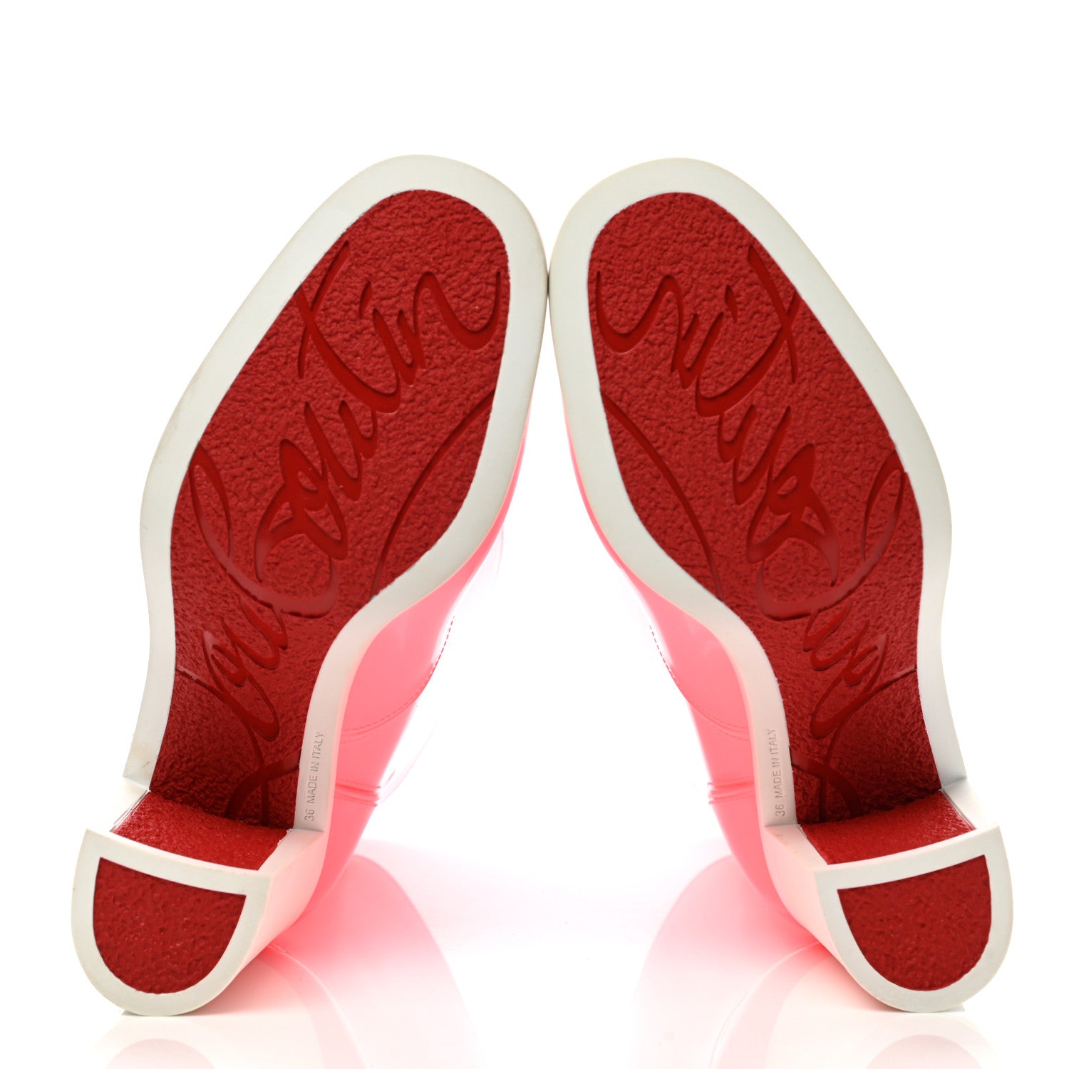 Christian Louboutin Recycled PVC Calfskin Loubirain 70 Boots 36 Pink 5 of 9