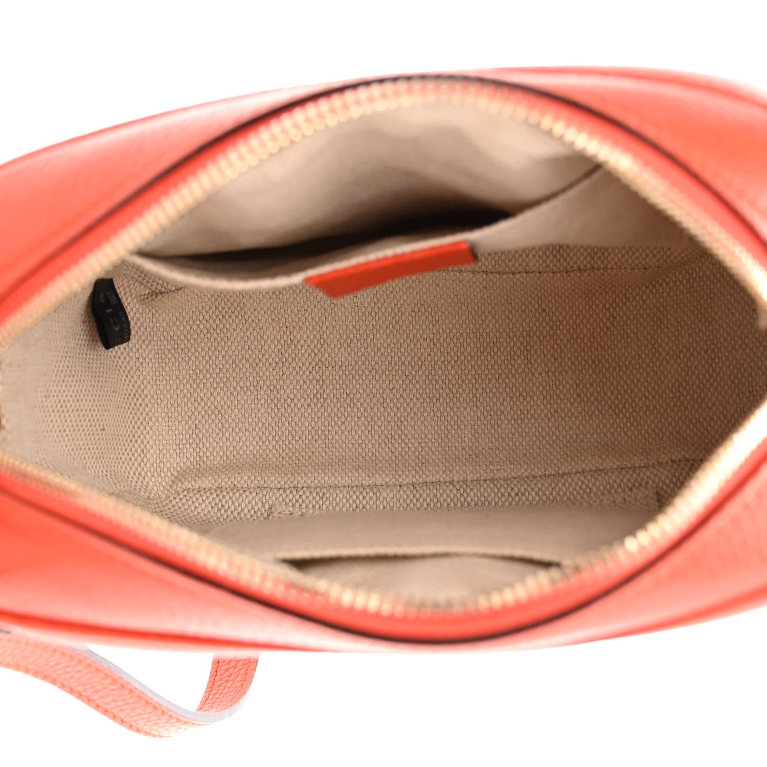 Gucci Pebbled Calfskin Small Soho Disco Bag Sun Orange 5 of 10