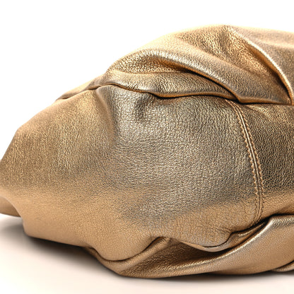 Salvatore Ferragamo SALVATORE FERRAGAMO Metallic Calfskin Tassel Hobo Gold 8 of 12