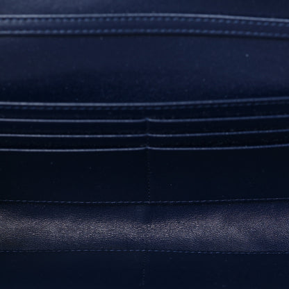 Christian Dior Grained Calfskin Diorama Croisiere Chain Wallet Blue 4 of 6