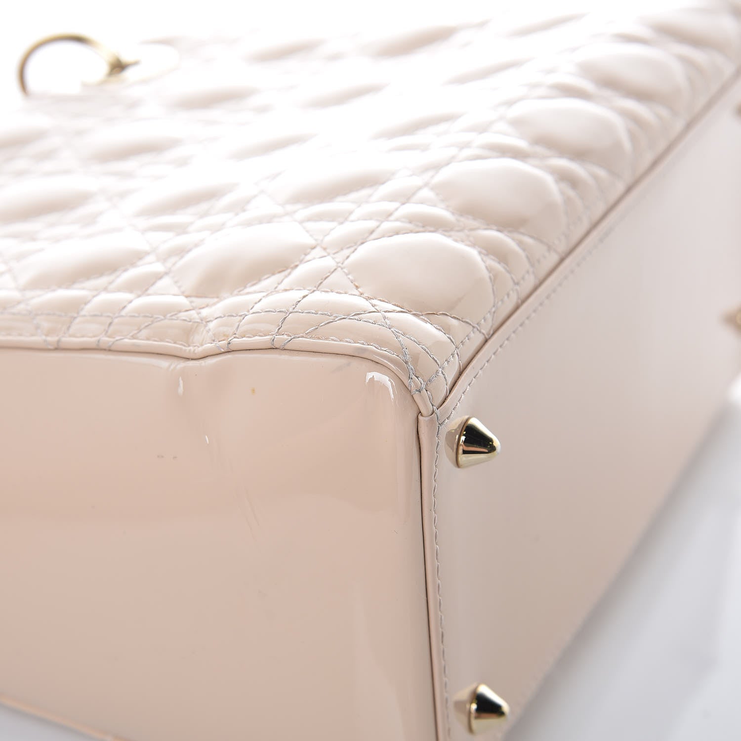 Christian Dior Patent Cannage Medium Lady Dior Beige 11 of 16