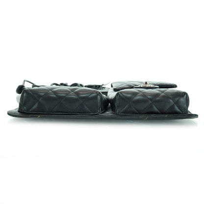 Chanel Calfskin Quilted Cambon Multipocket Shoulder Bag Black 6 of 12