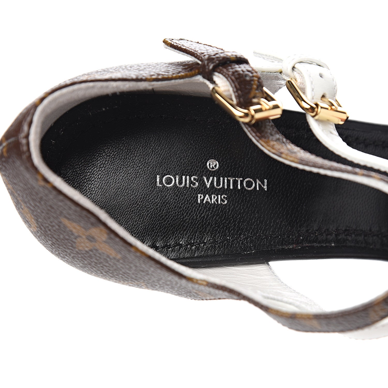 Louis Vuitton Calfskin Monogram Matchmake Cross Sandals 37 Black 7 of 8